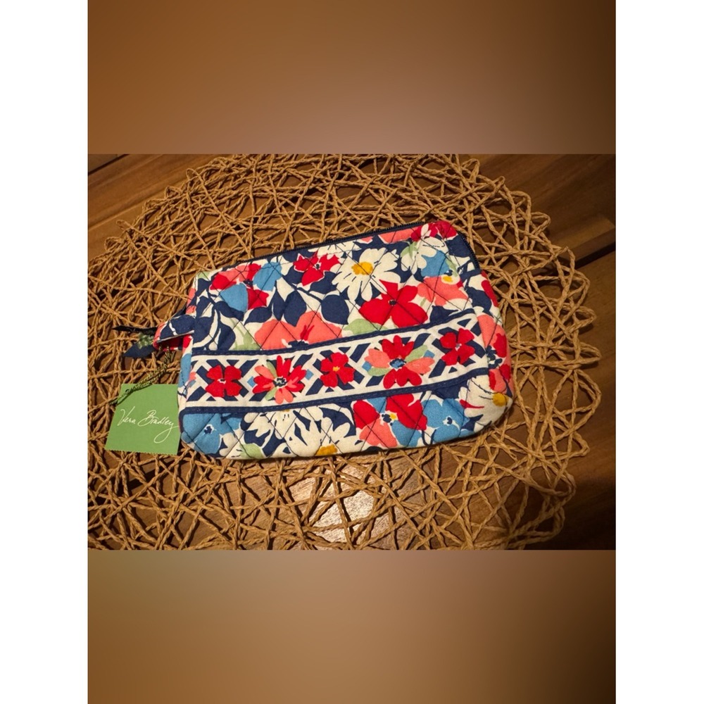 Vera Bradley Quilted Floral Small Cosmetic Pouch NWT
